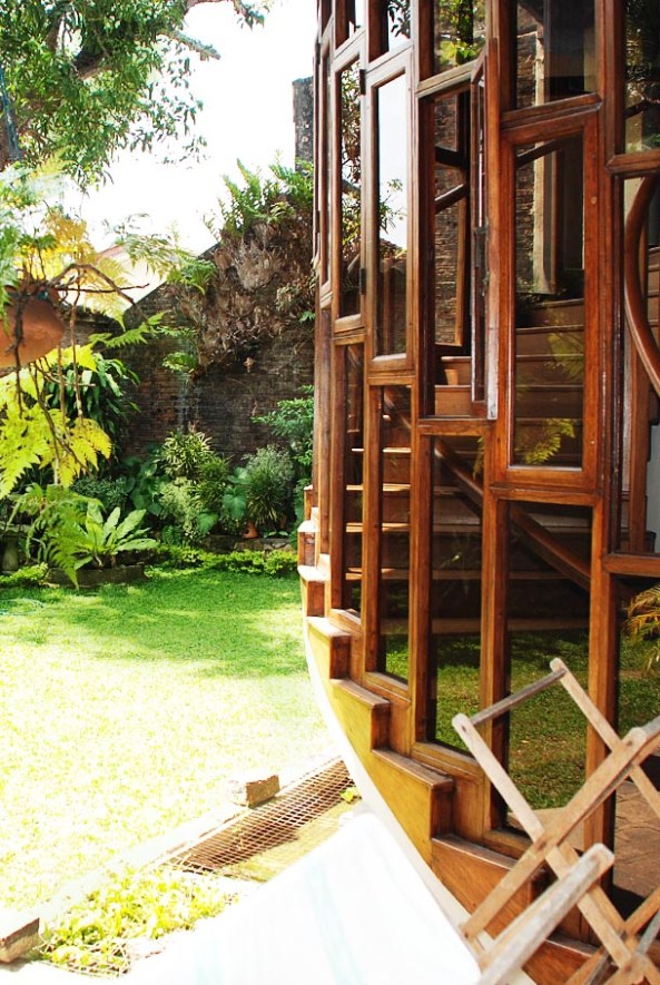 The house at Rosmead Place with dreamy spiral wooden staircase