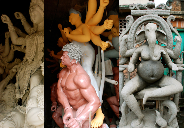 Making of clay idols of Gods & Goddesses, Kumortuli, Kolkata