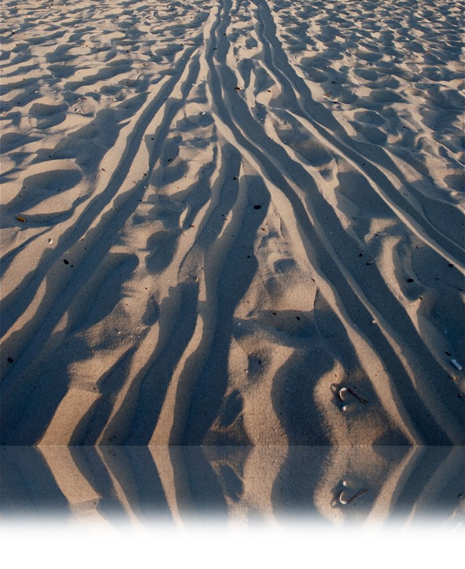 Footprints on the beach