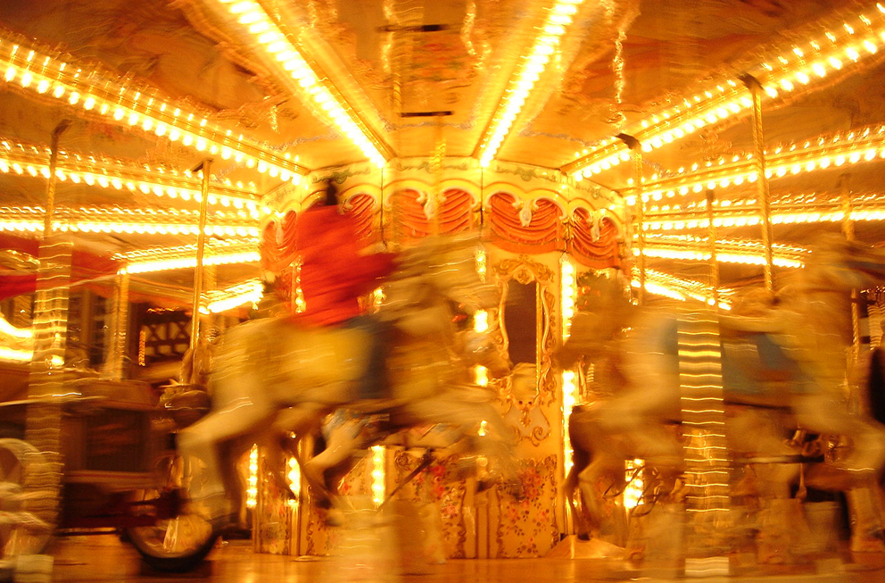 Carousel in Weihnachtsmarkt/Christmas Market, Frankfurt