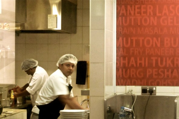 The clean open kitchen