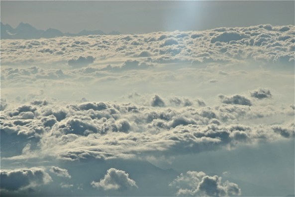 From the cockpit - Flying through the clouds or White Candyfloss shoul I say?