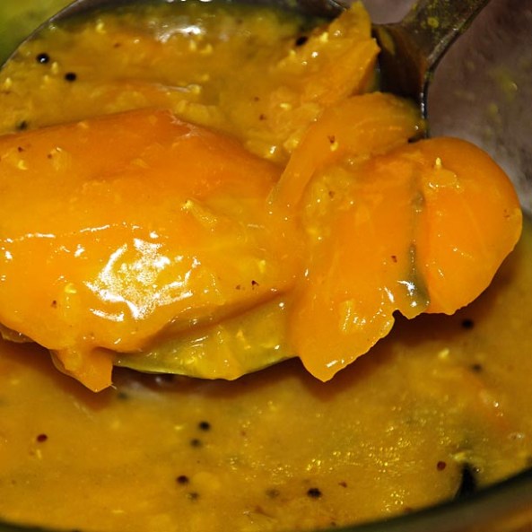 Mango Lentil Soup/ Aam Dal - the Mango Seed also goes into the Dal Mango Lentil Soup/ Aam Dal - the Mango Seed also goes into the Dal