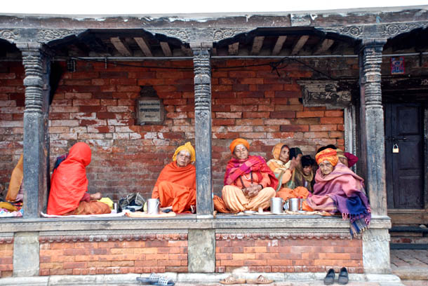 Abandoned by family - sitting in the sacred temple premises waiting for their deaths