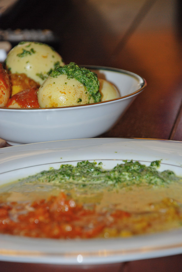Easter Egg Curry - this time the Bunnies brought in cooked eggs in different colours!