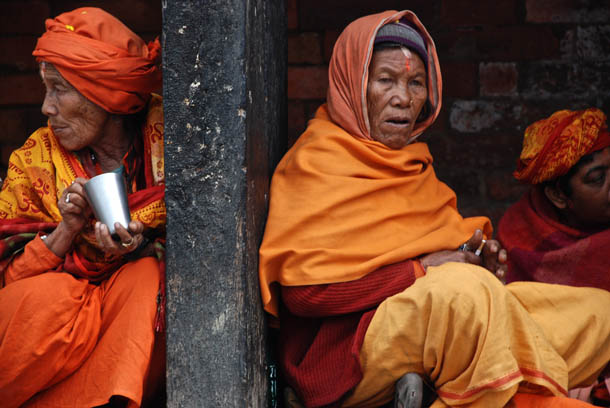 Abandoned by family - sitting in the sacred temple premises waiting for their deaths