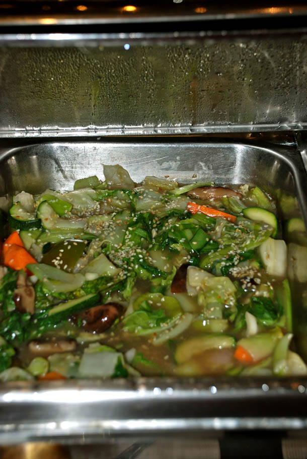 Stir fried vegetables with Sesame seeds and the chinese vegetable Pakchoi