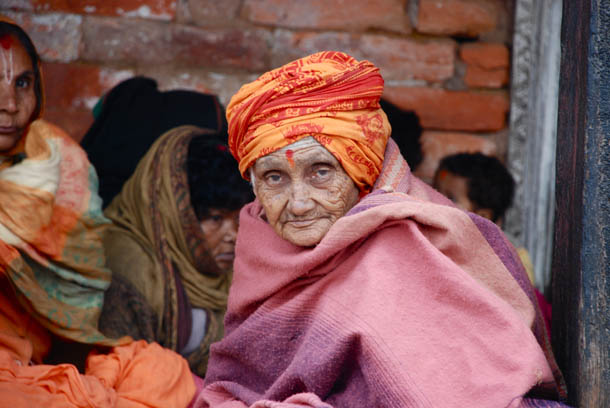 Abandoned by family - sitting in the sacred temple premises waiting for their deaths