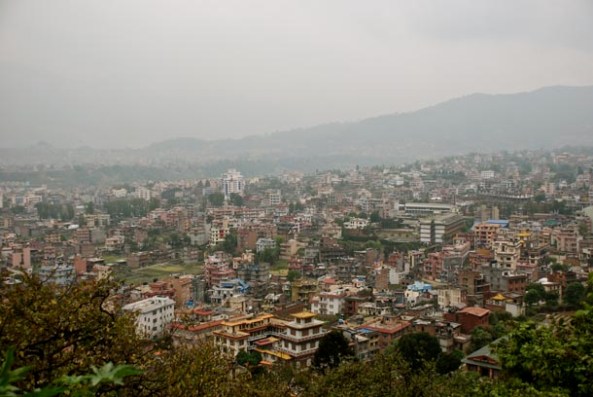 The Kathmadu city from the hill-top