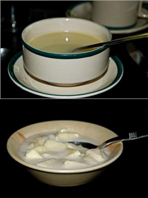 Clear Soup and Dessert - Apple & Yoghurt