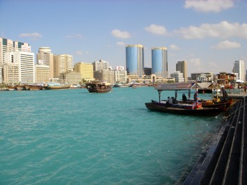 Dubai Creek that divides Dubai into Bur Dubai and Deira