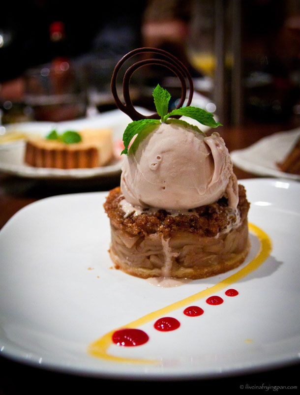 Coffee Crumble, Poached Pear, Chocolate & Hazelnuts Coffee Crumble, Poached Pear, Chocolate & Hazelnuts