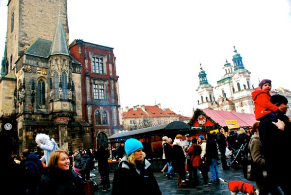 The Old Town Square in Prague during the Christmas Market