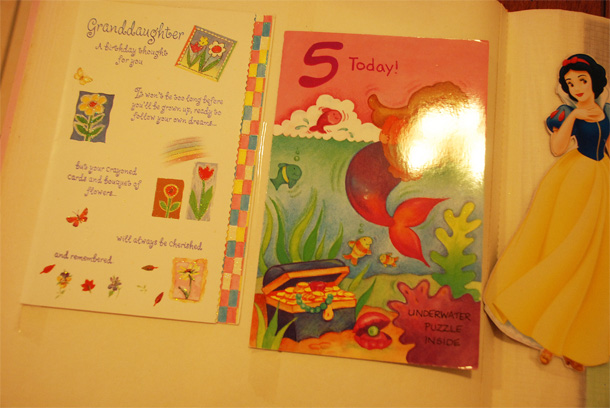 Cards from grand parents as Big Z turns 5