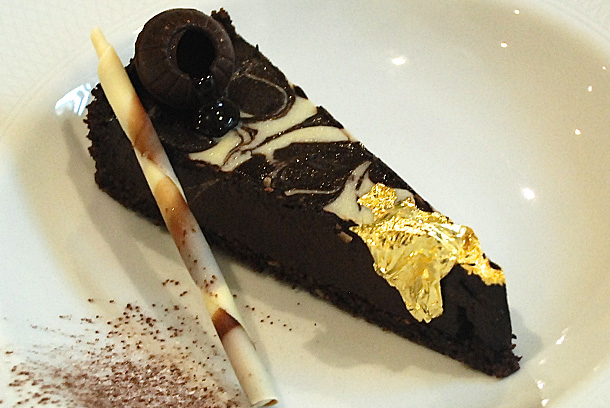 Rich Chocolate Ganache Tart & Maca powder dust Rich Chocolate Ganache Tart & Maca powder dust
