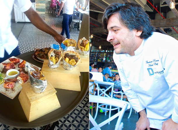 Chef Theodoris literally feeding us