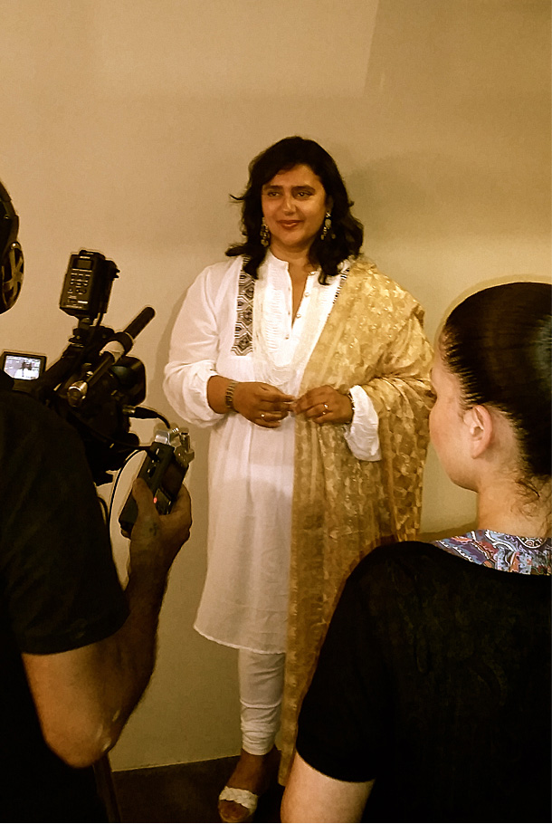 Ross Saldanha from Ross Media filming the evening and I am doing what I love the most - talk about how my blog started and my food quest