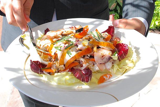 Calamari, prawns, white bait