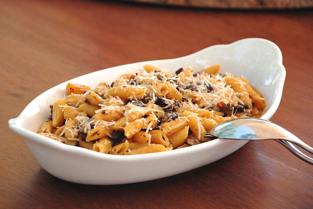 Homemade egg penne with vension ragout, sola cheese 5