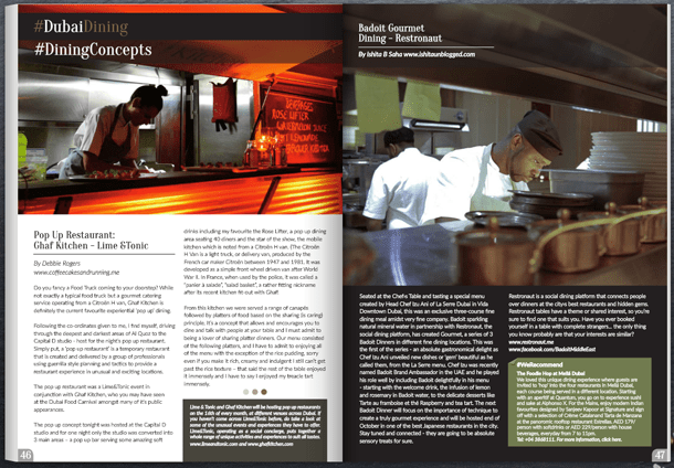 Dining Concept, Food e Mag dxb