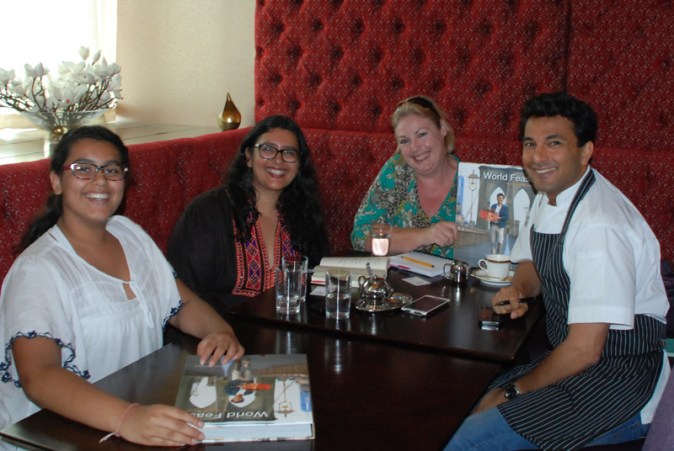 Vikas Khanna signs our copy of World Feast 7