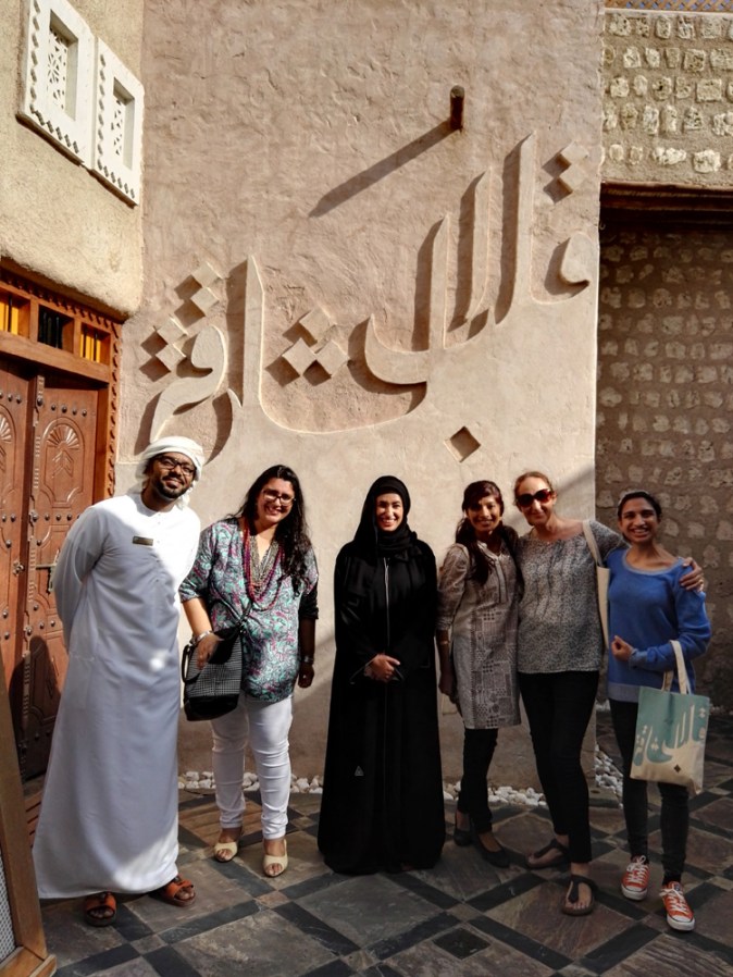 Sayeed Zamzam, myself, Fatima Salim Al Shuweihi (Heart of Sharjah), Arva Ahmed (Frying Pan Adventures), Sally Prosser (My Custard Pie), Afshan Ahmed (The National)