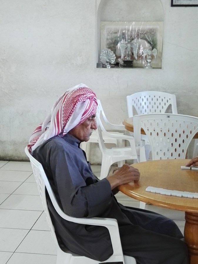 In Majlis al Shaabi, the traditional majlis for the elderly,, patience is a virtue at the Dominos table!