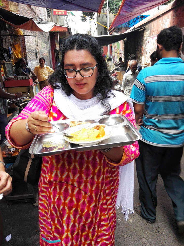 Presenting Chittobabur Dokan in Dacres Lane to BBC Travel Show UK