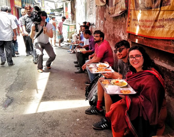 Presenting Kolkata's street food by presenting Chittobabur Dokan in Dacres Lane with BBC Travel Show UK