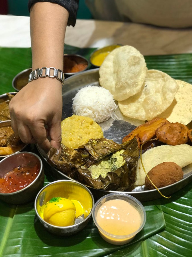 An array of traditional Bengal meal
