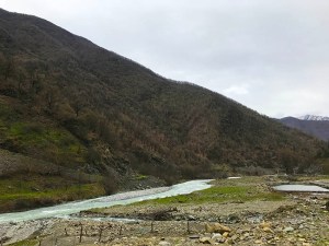 Aragvi river in Pasanauri