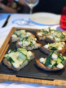 Zucchini carpaccio in The Chophouse