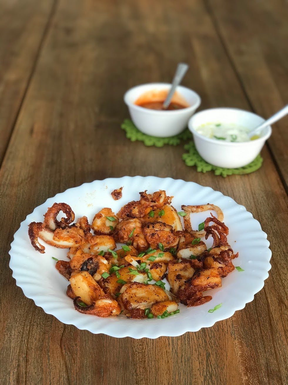 Beer batter fried squid at home