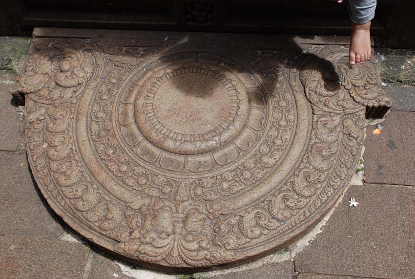 The moonstone in Kandy’s Temple of the Tooth Relic