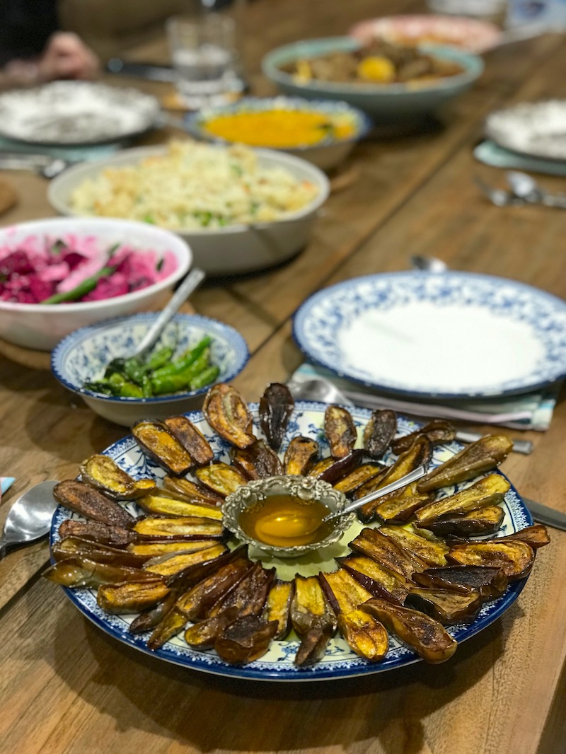 Traditional Bengali food in my kitchen in Chennai home