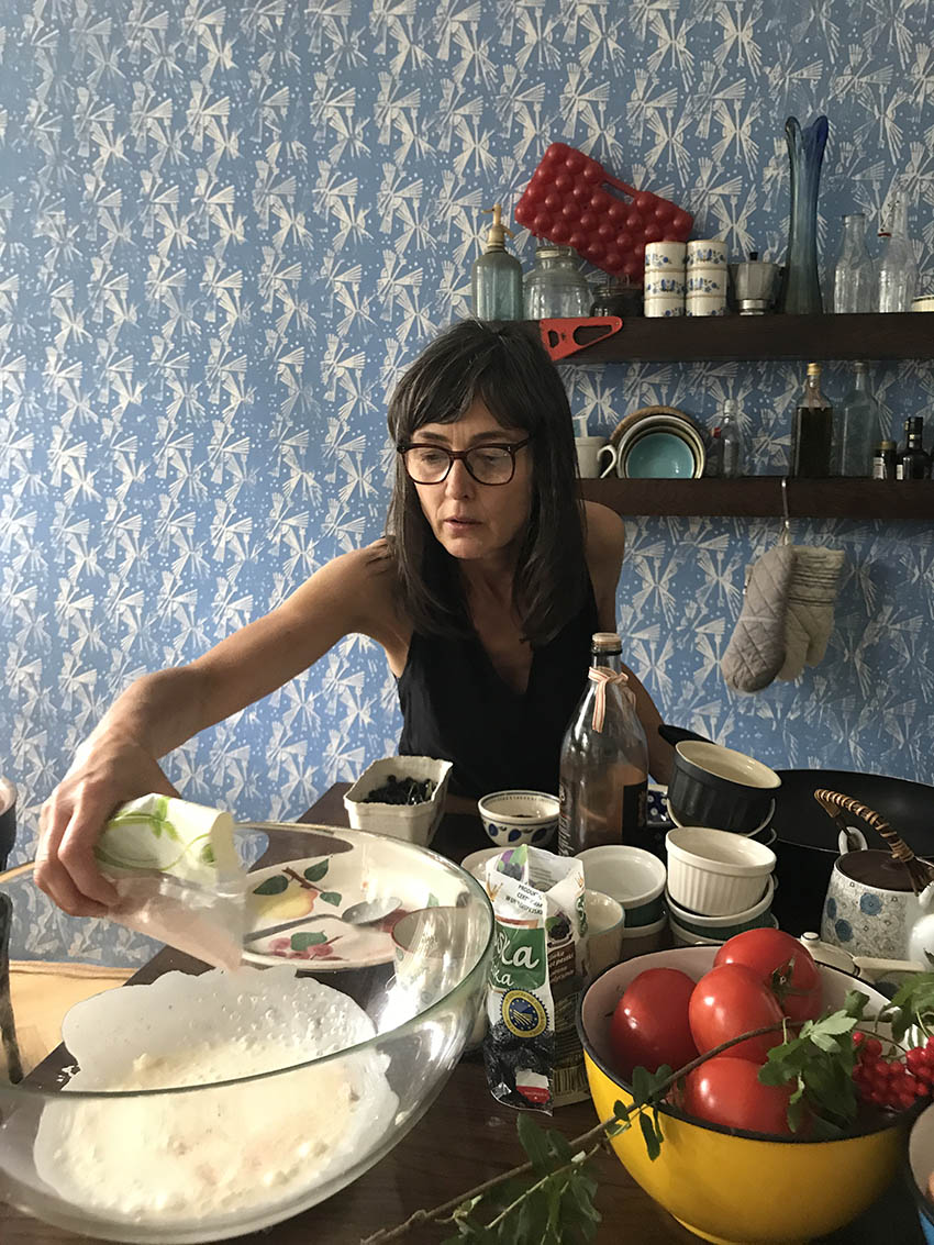 Katarzyna Pilitowska or Kasia cooking our lunch