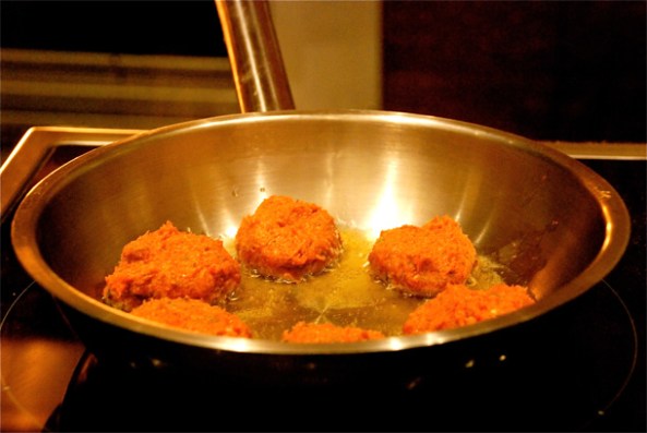 Galawati kabab in the making