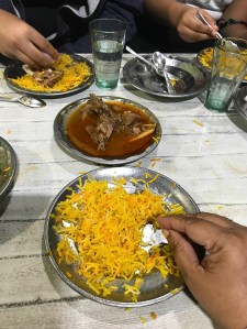 Mutton Biryani and mutton korma at Idrees Biryani in Lucknow
