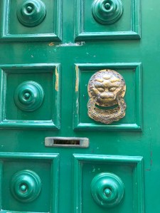 Intricate door knobs characterise houses in Valletta