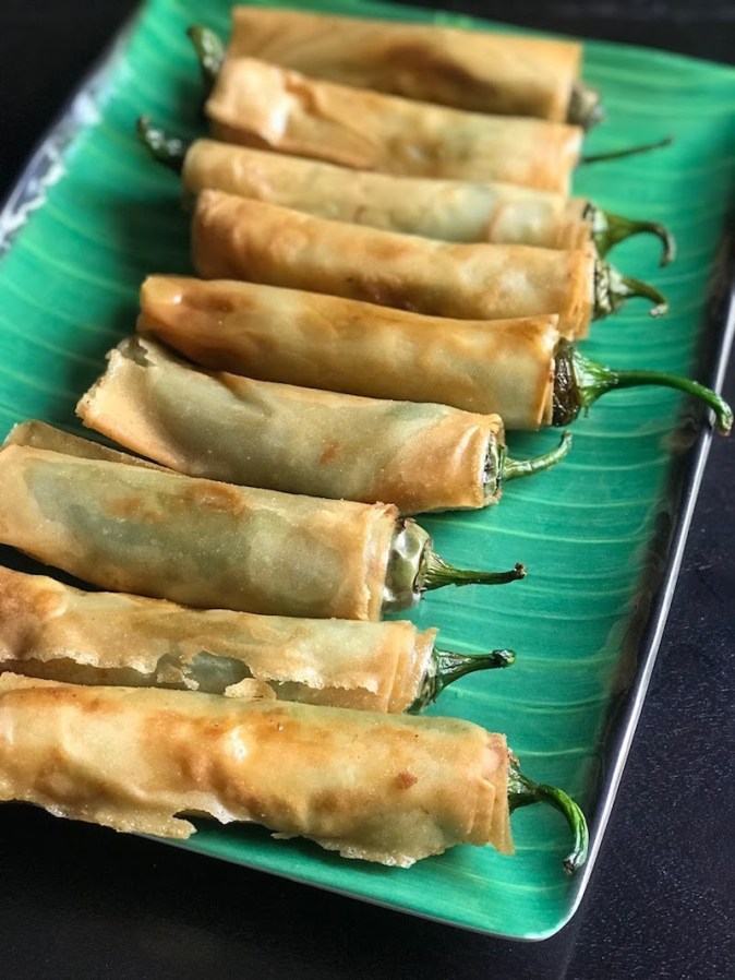 Stuffed Chilli Spring Rolls