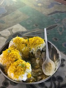 Dahi pani puri at Veg World in Meena Bazaar