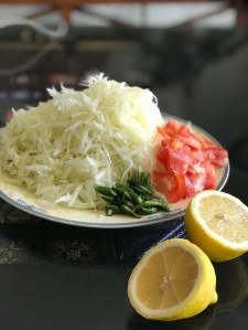 Shredded green papaya for Thai Green Papaya Salad