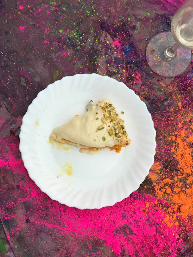 Indian sweets and Holi colours