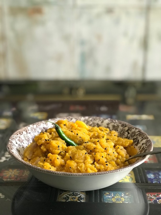 Kumro Bhaate or Bengali style Mashed Pumpkin