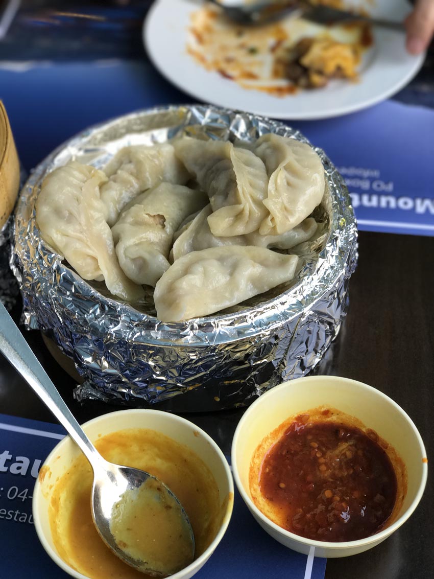 Steamed momo at Everest Restaurant in Bur Dubai