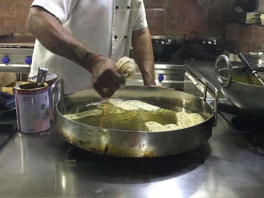 Fresh jalebis in the making at Salam Namaste 