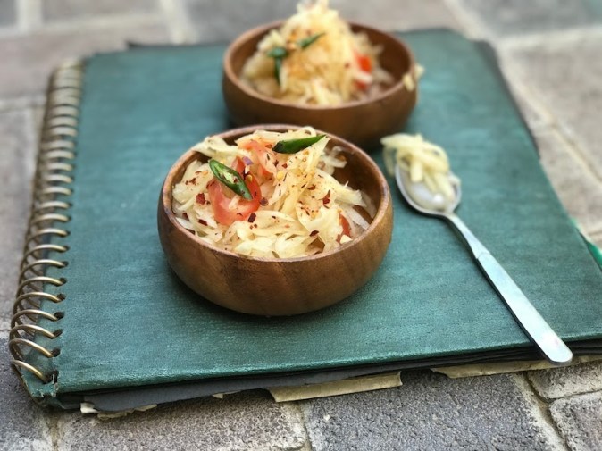 Thai Green Papaya Salad made at home