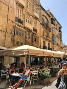 Tourists and locals enjoying the alfresco dining