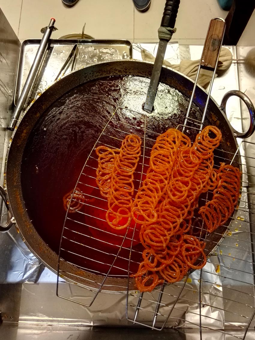Hot crispy jalebi at Salam Namaste