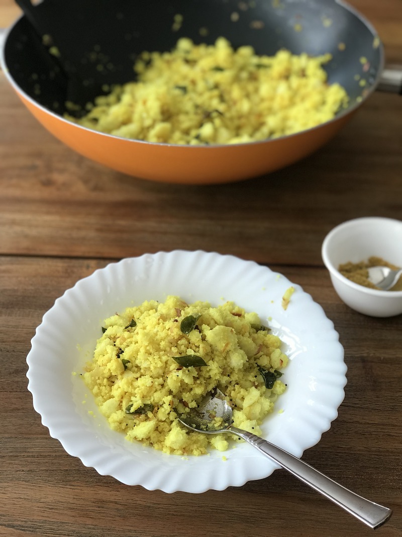 Idli Upma is a brilliant makeover with left over idlis